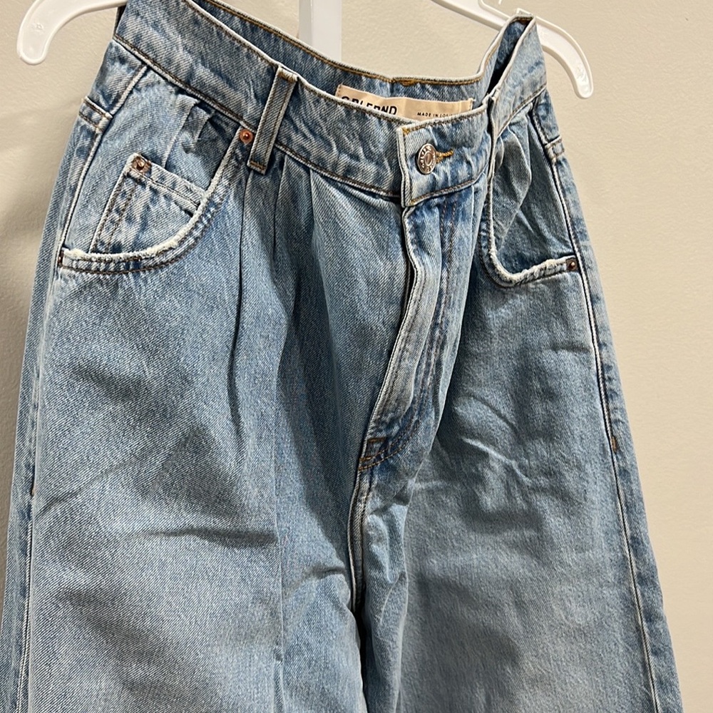 GRLFRND Chloe High Rise Pleated Wide Leg Jeans in Sawtelle Size 23 - Picture 8 of 10